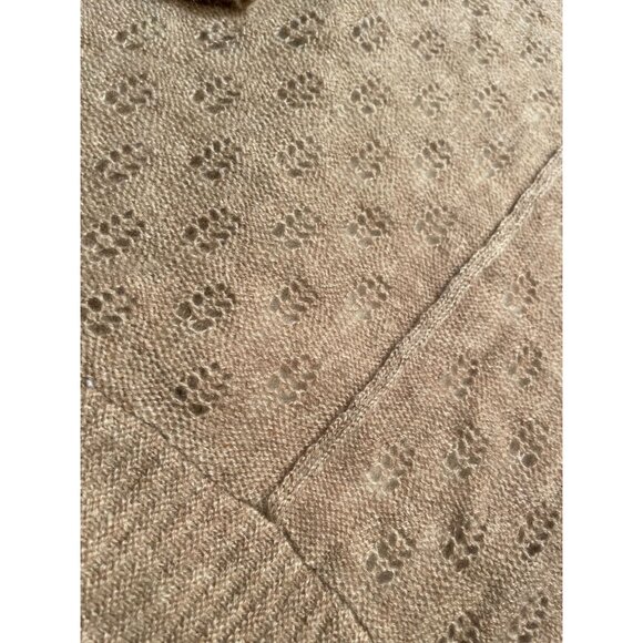 Qi Cashmere Womens Open Front Cardigan XS/S Beige Lightweight - Picture 7 of 10